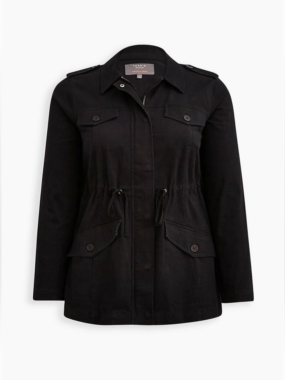Torrid Black Twill Lace-Up
Back Anorak